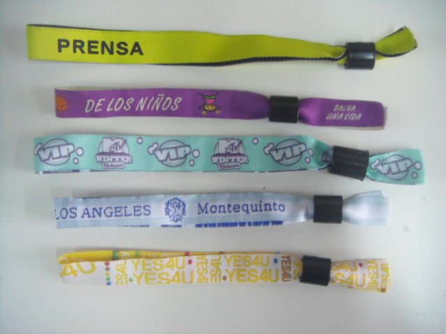 PULSERAS TELA TEJIDAS CON CIERRE SEGURIDAD
