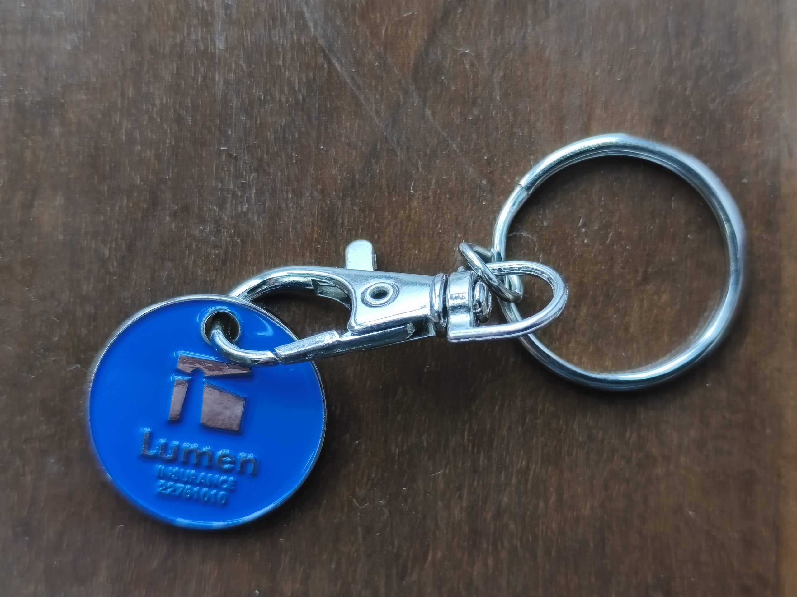 LLAVERO MONEDA CON MOSQUETON